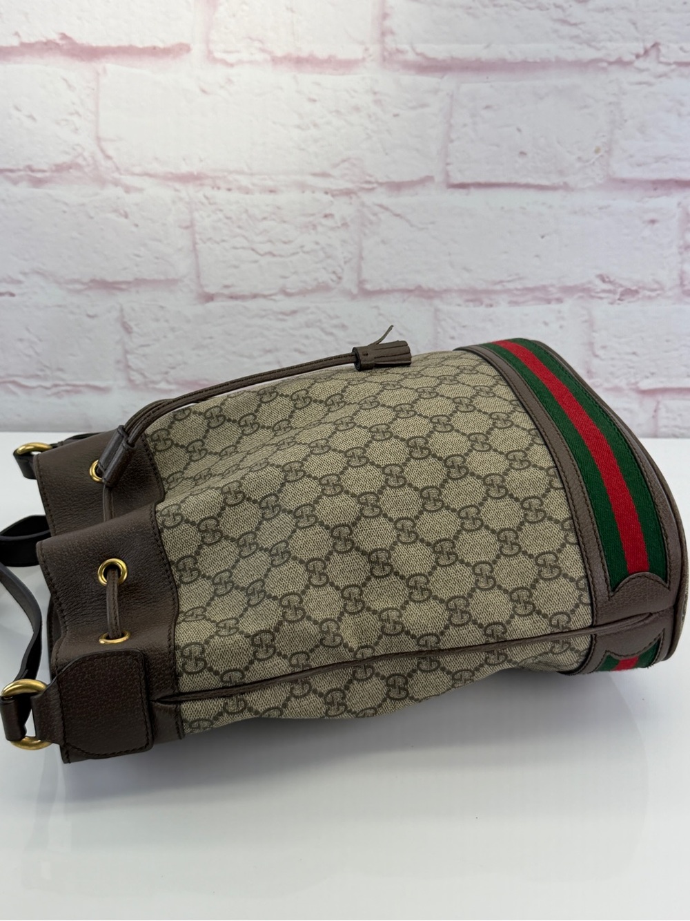 Gucci GG Supreme Medium Ophidia Bucket Bag - Picture 6 of 12